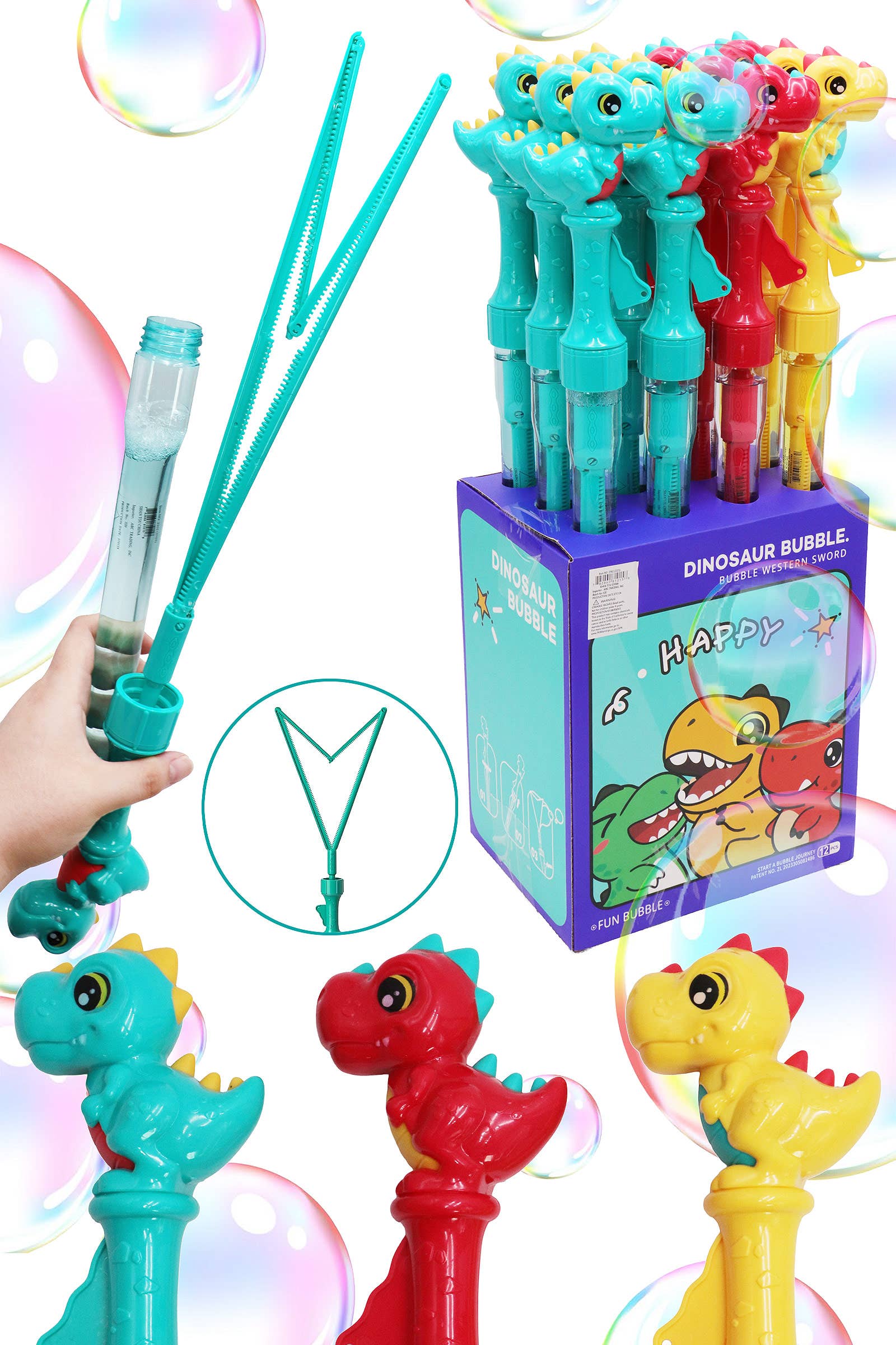 Dinosaur Sword Emission Hole Bubble Stick Wand