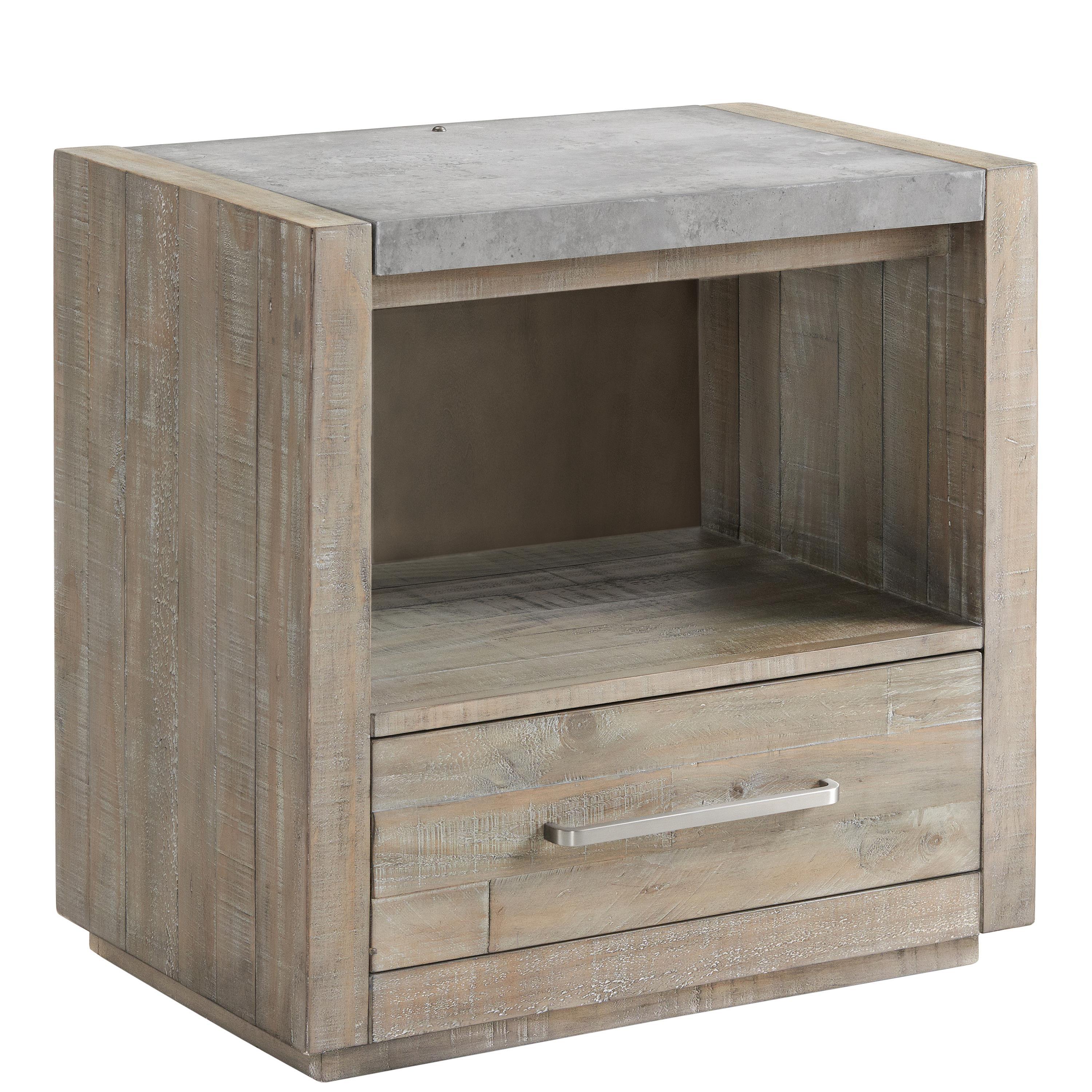 Intrigue - 1 Drawer Nightstand - Light Brown