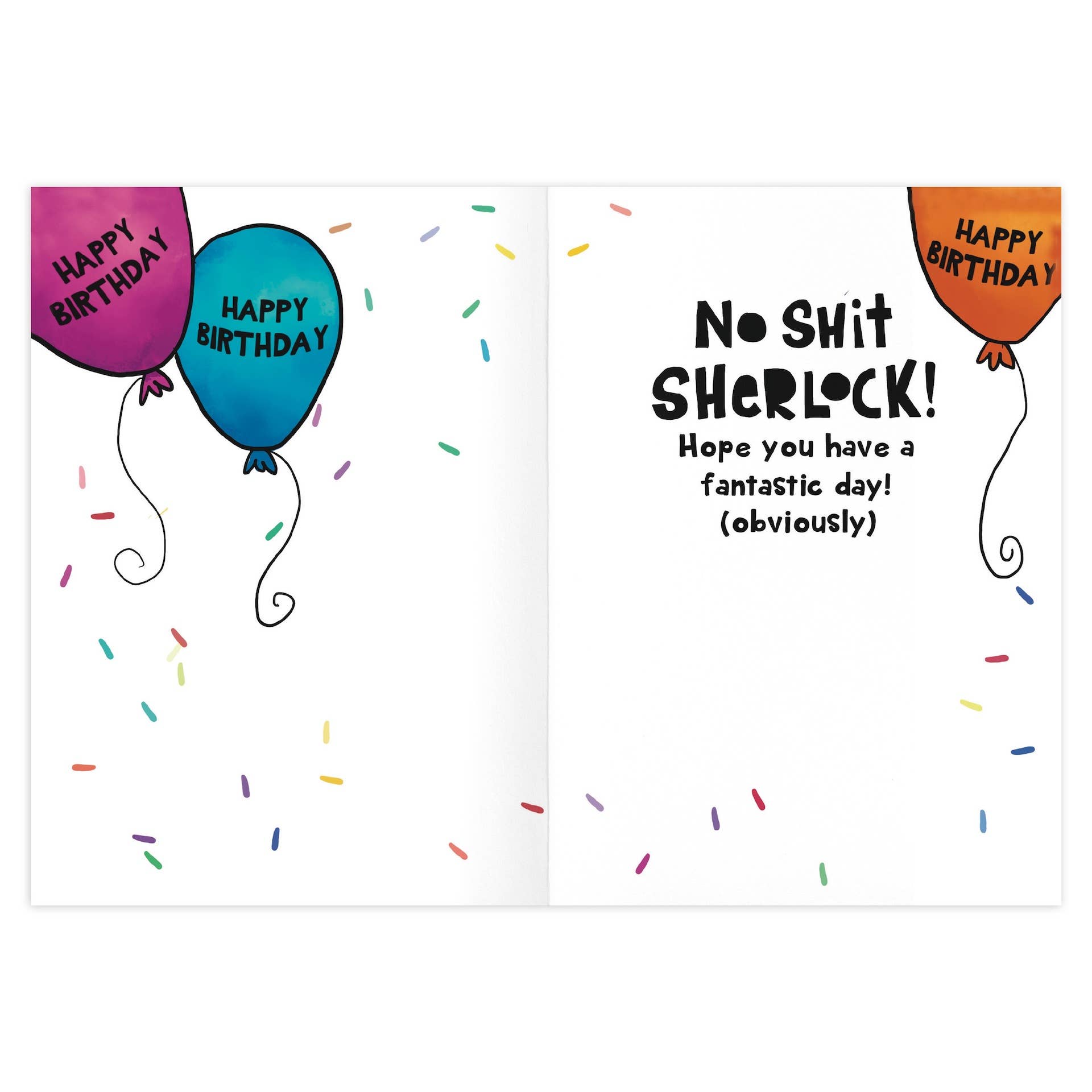 No Sh*t Sherlock Birthday Card - 9478