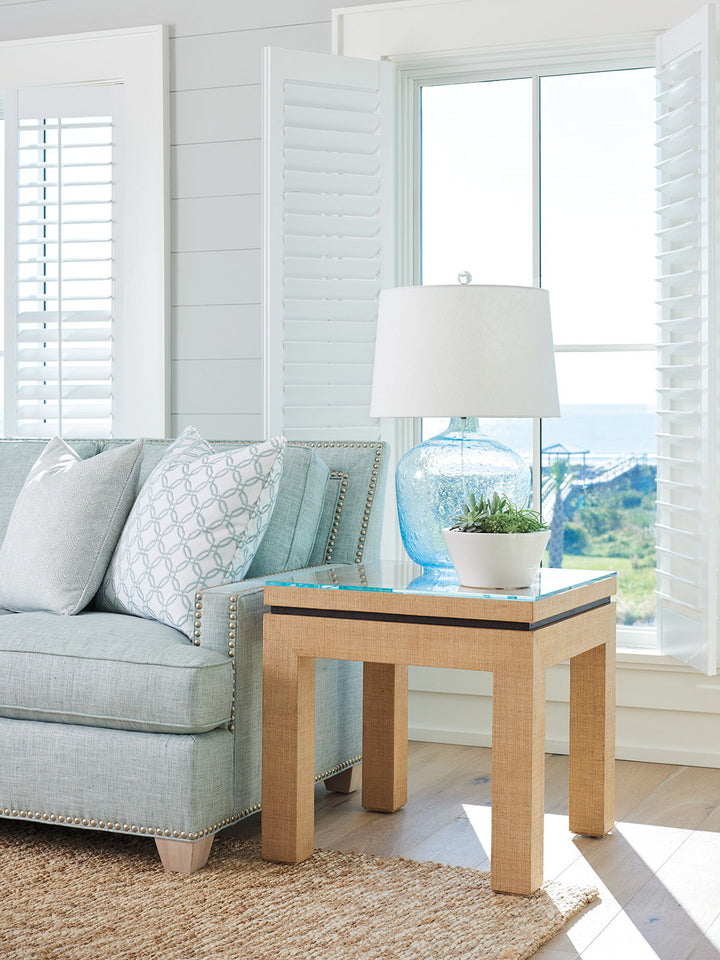 Newport - Harbor Raffia Lamp Table - Light Brown