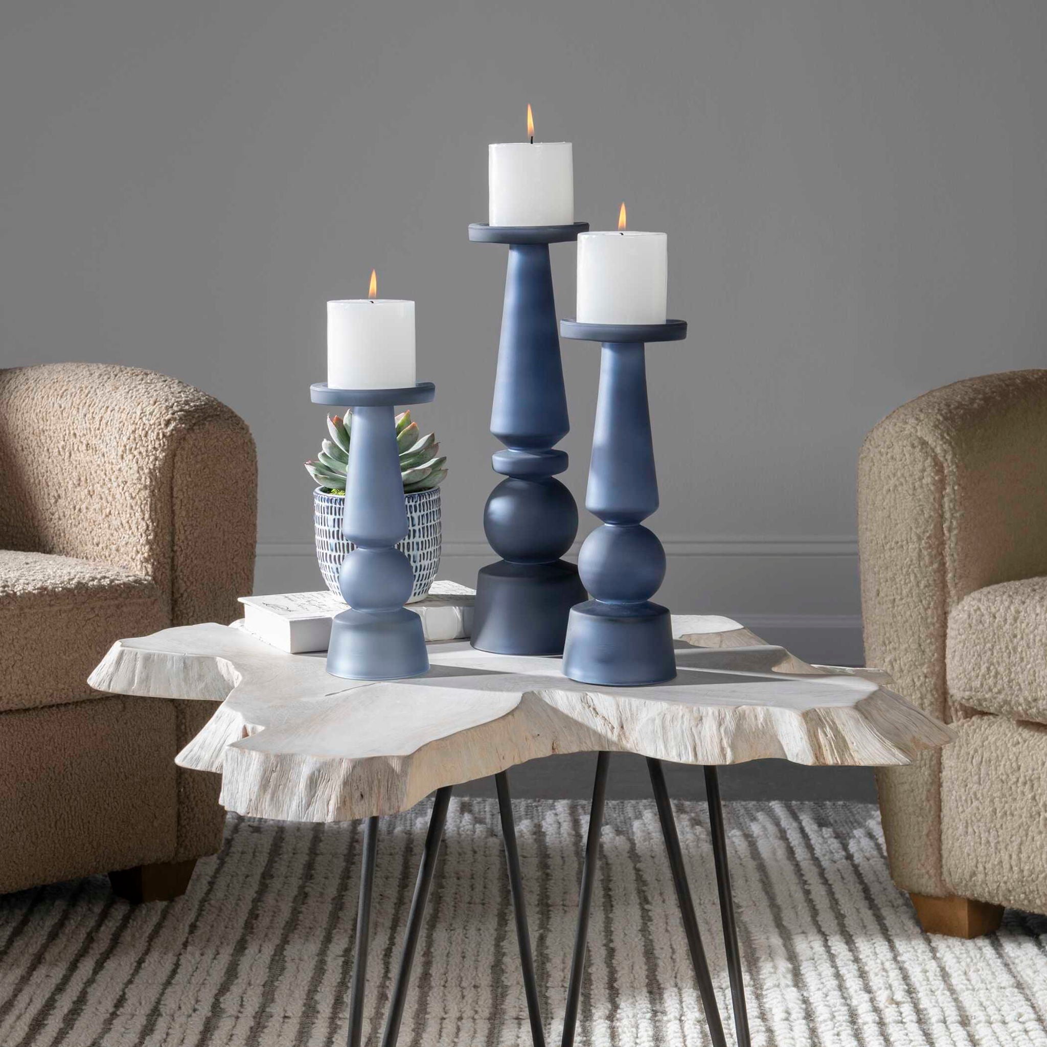 Cassiopeia - Glass Candleholders (Set of 3)