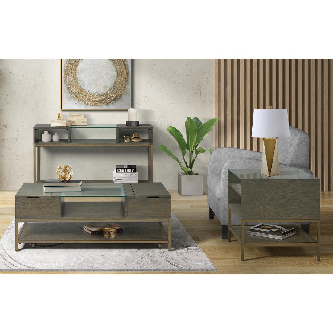 Hyde - Rectangular Console Table - Dark Brown