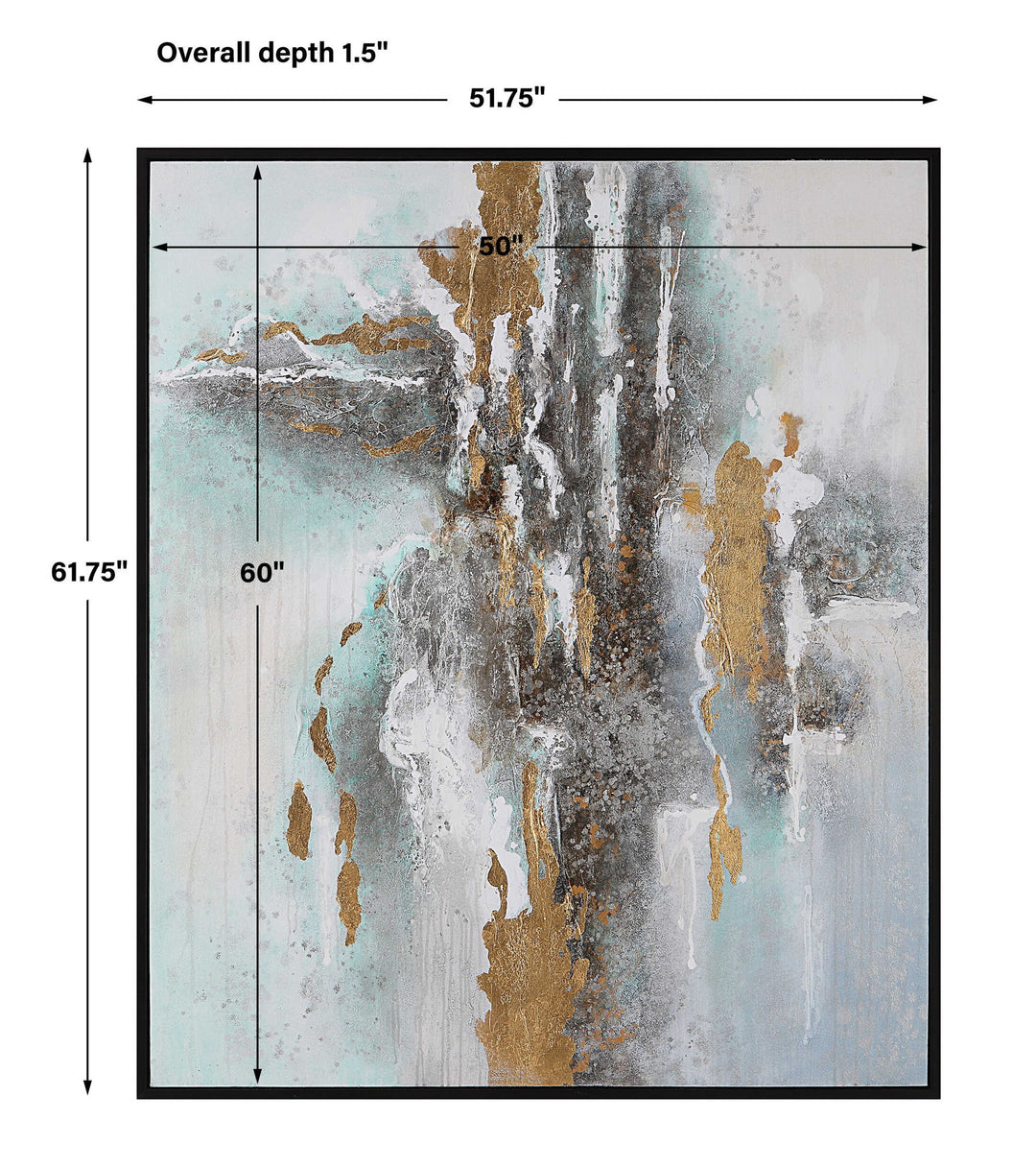 Mountain Mist - Hand Painted Canvas - Gray
