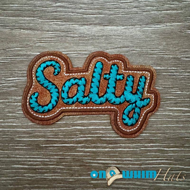 Western Salty Iron-On Leather Patch