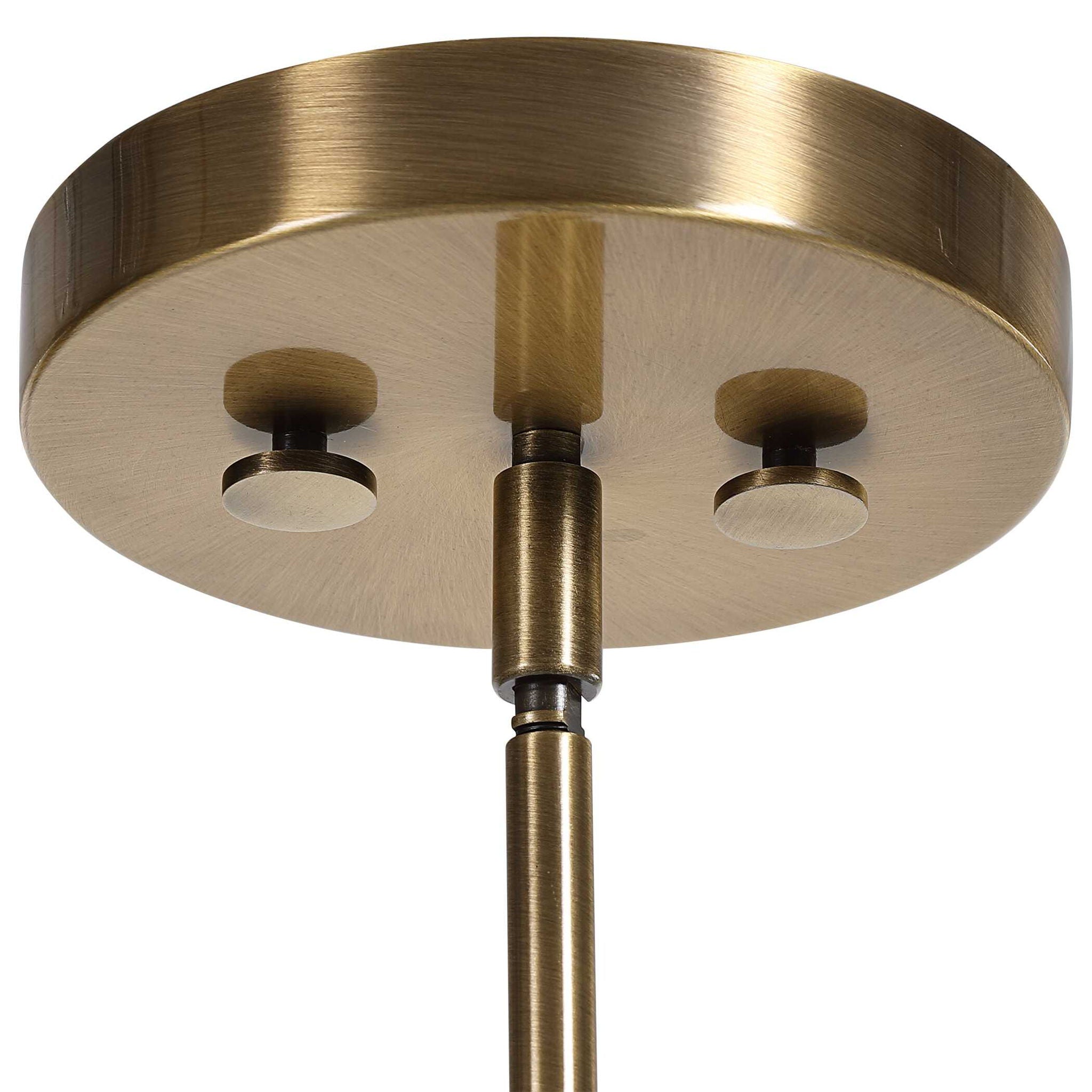 Imbuto - Funnel Glass 1 Light Pendant - White & Gold