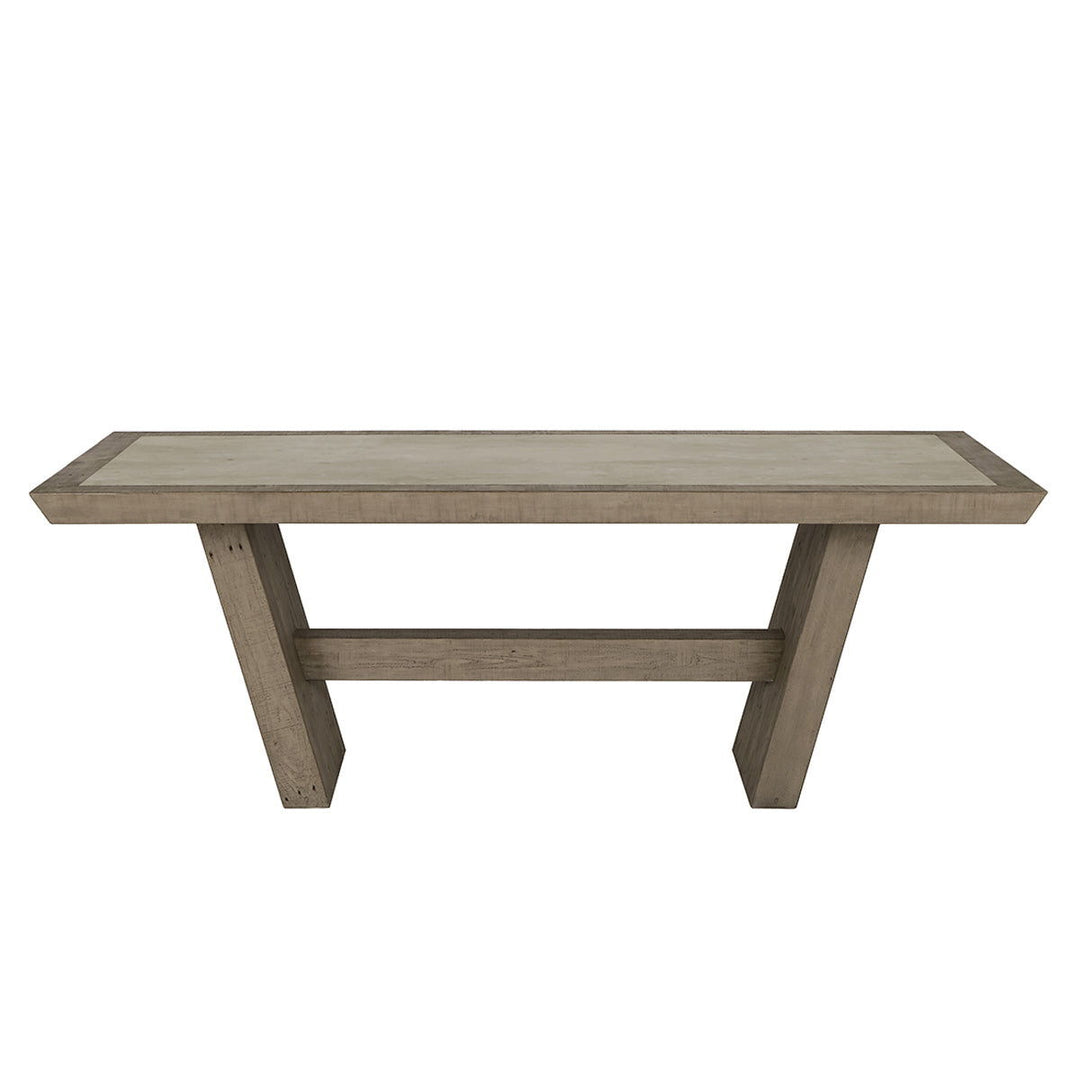 Efron - Solid Wood Rectangle Dining Table - Distressed Gray/Antique White