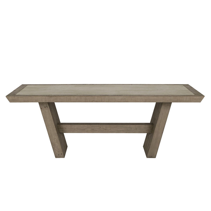 Efron - Solid Wood Rectangle Dining Table - Distressed Gray/Antique White