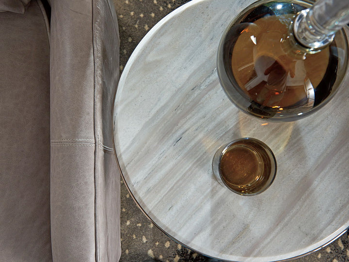 Ariana - Martini Stainless Accent Table - Pearl Silver