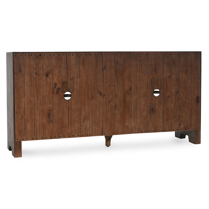 Troy - Reclaimed Oak 4 Door Buffet - Suede Brown