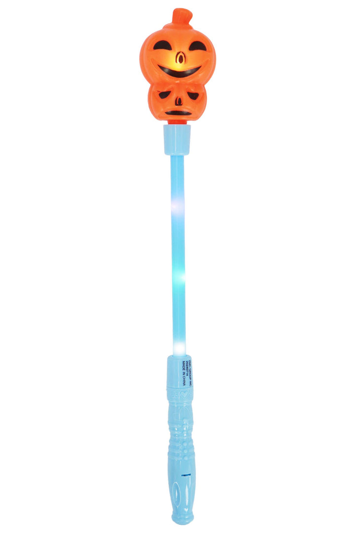 Halloween Pumpkin Skull Head Light Stick Wand: ASSORTED / ONE SIZE
