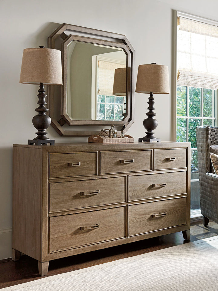 Cypress Point - Callan Square Mirror - Light Brown