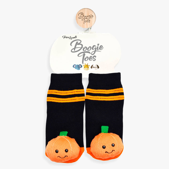 Pumpkin Halloween Boogie Toes Rattle Socks: 1 - 2 Y