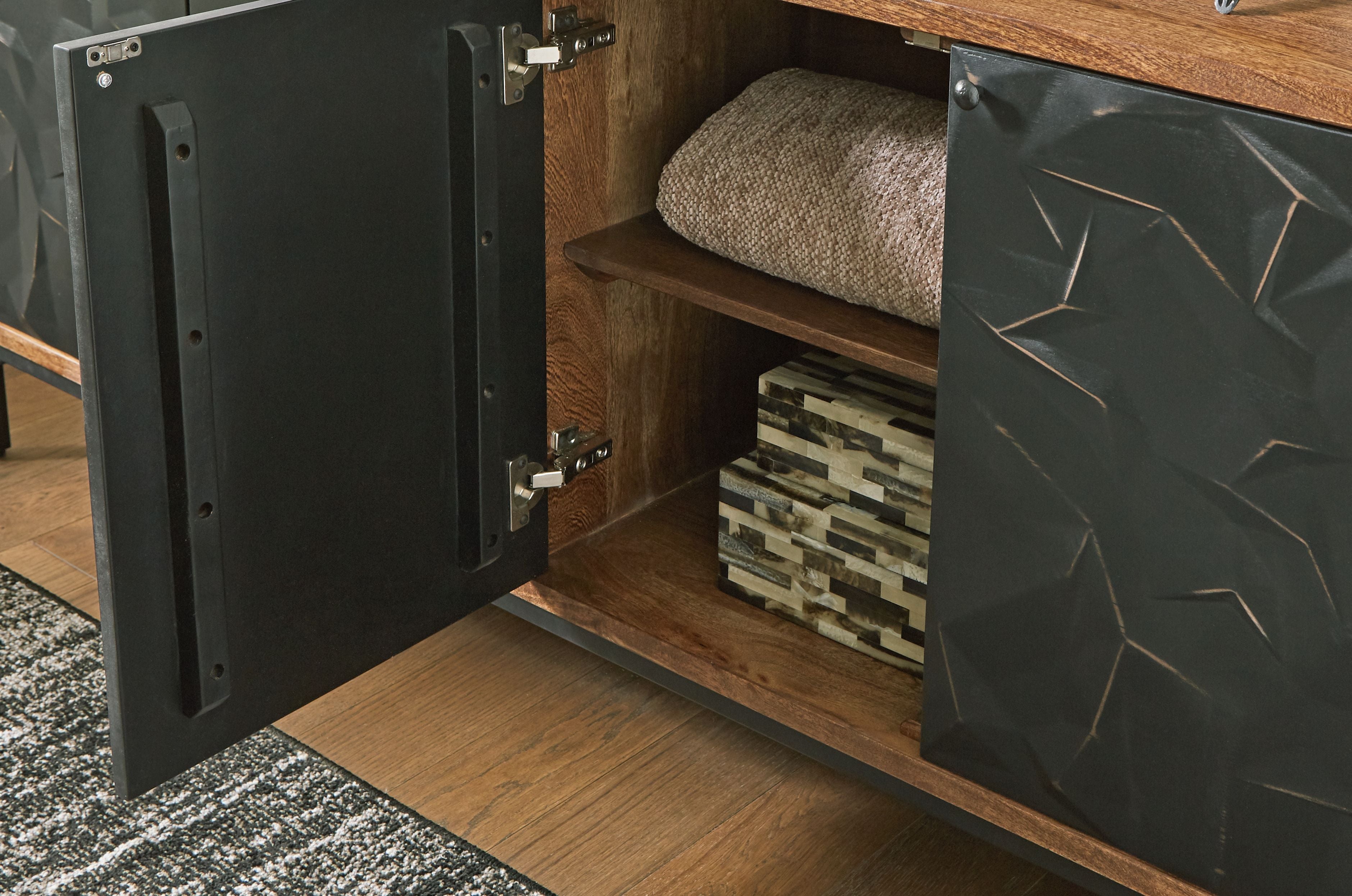 Dorannby - Accent Cabinet - Black / Brown