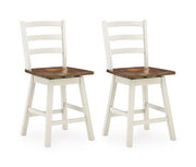 Brinfern - Swivel Stool (Set of 2) - Brown / Antique White