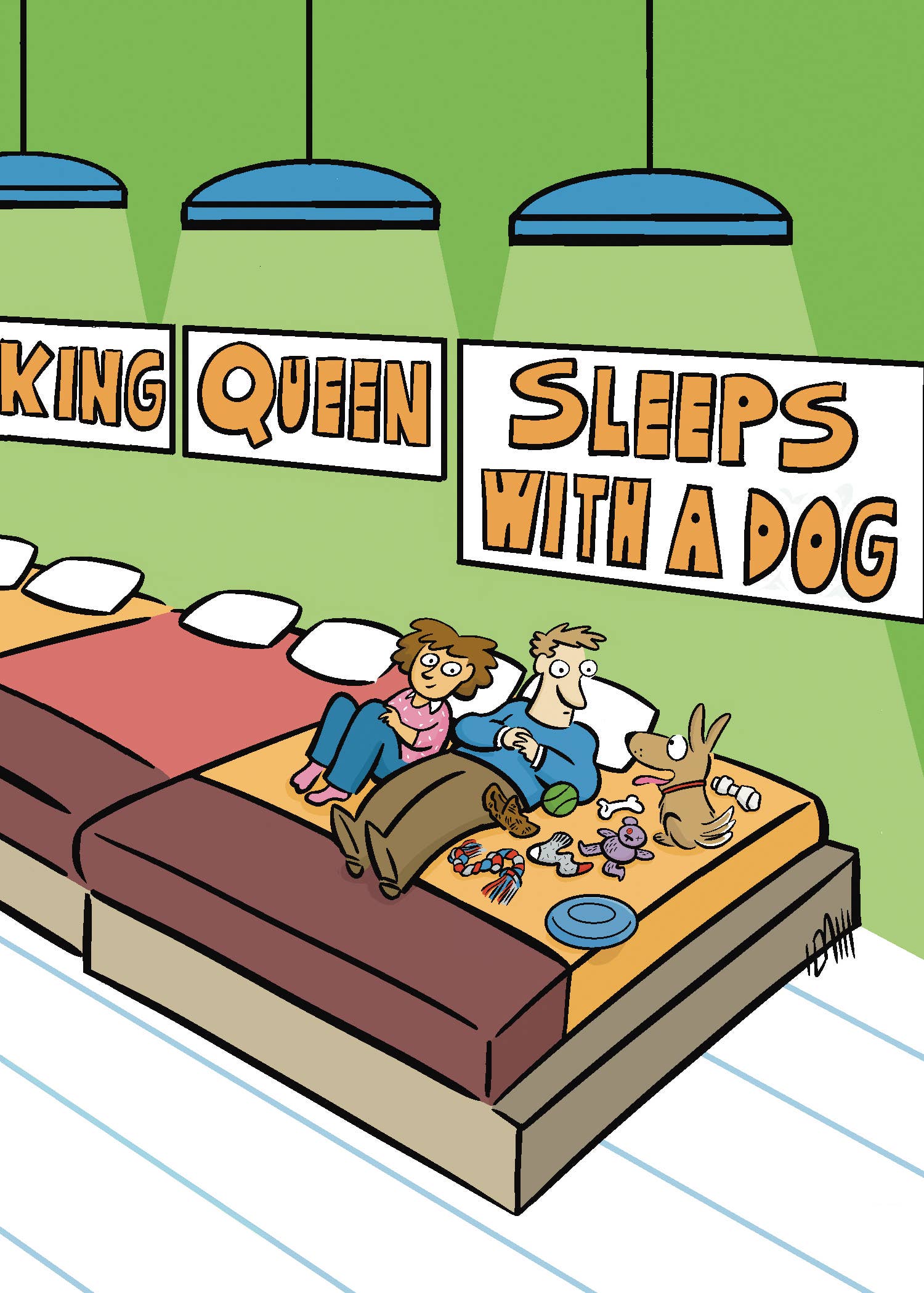 Sleeps With A Dog - Unique Birthday Card