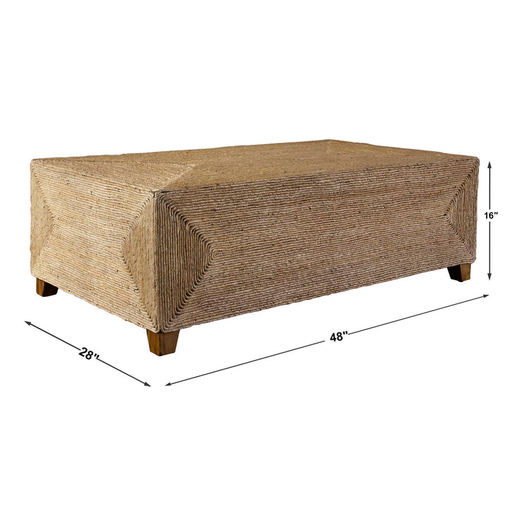 Rora - Woven Coffee Table - Light Brown