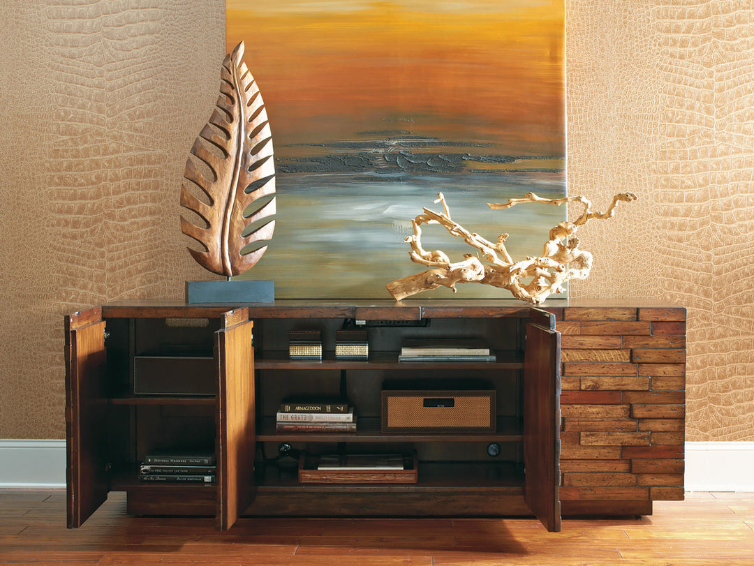 Studio Designs - Criss Cross Media Console - Dark Brown