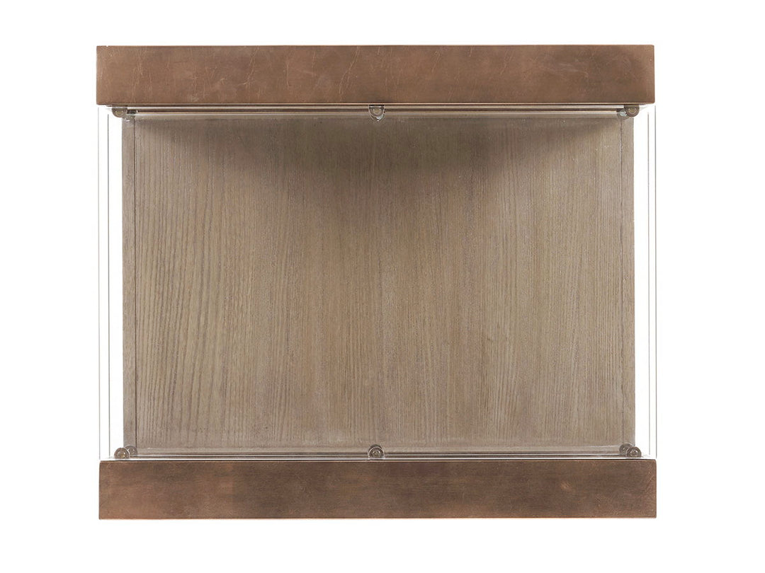 Shadow Play - Center Stage Rectangular Lamp Table - Light Brown