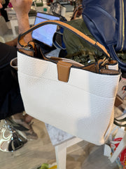 TATI SATCHEL - COTTON/BROWN