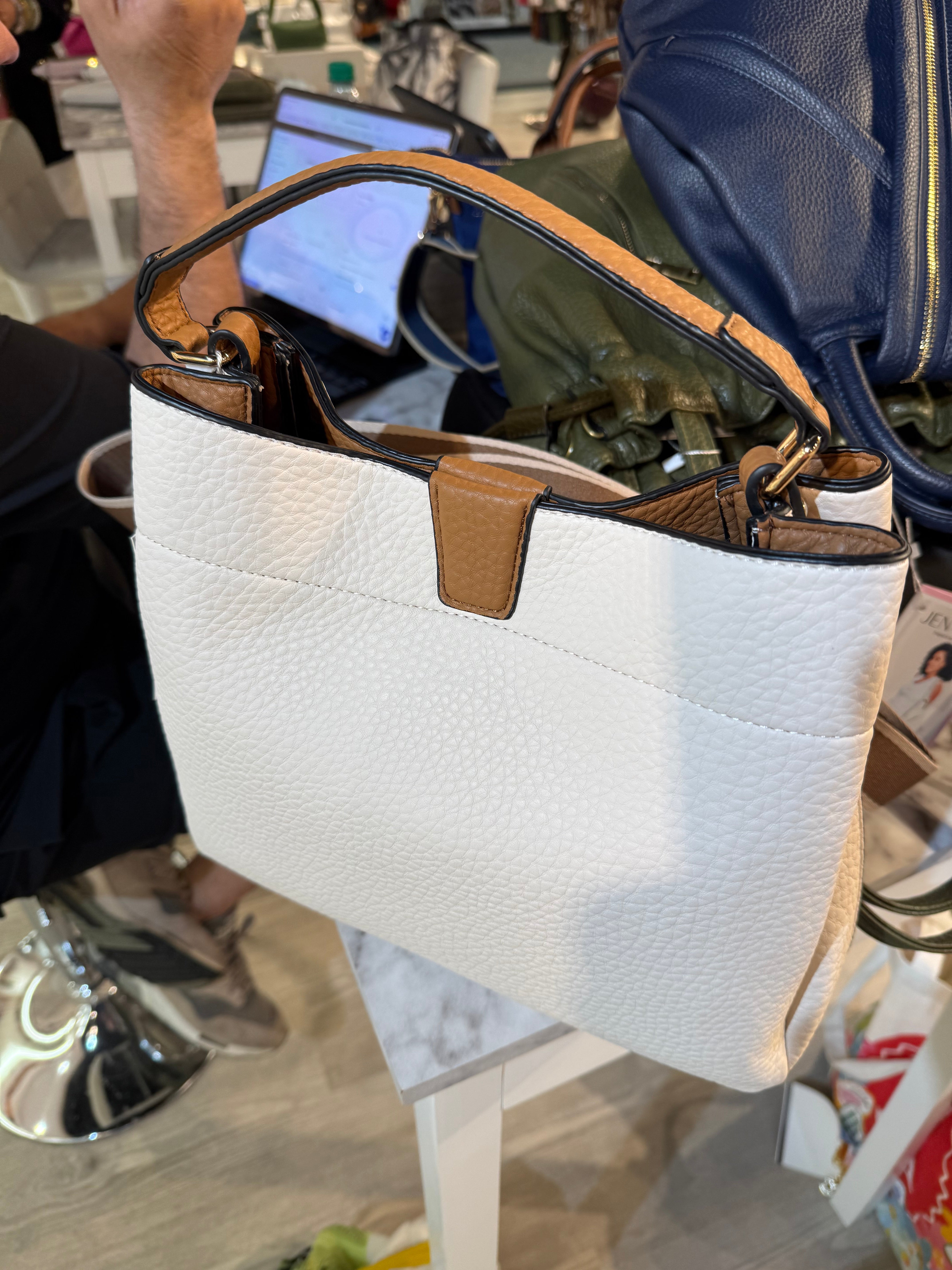 TATI SATCHEL - COTTON/BROWN