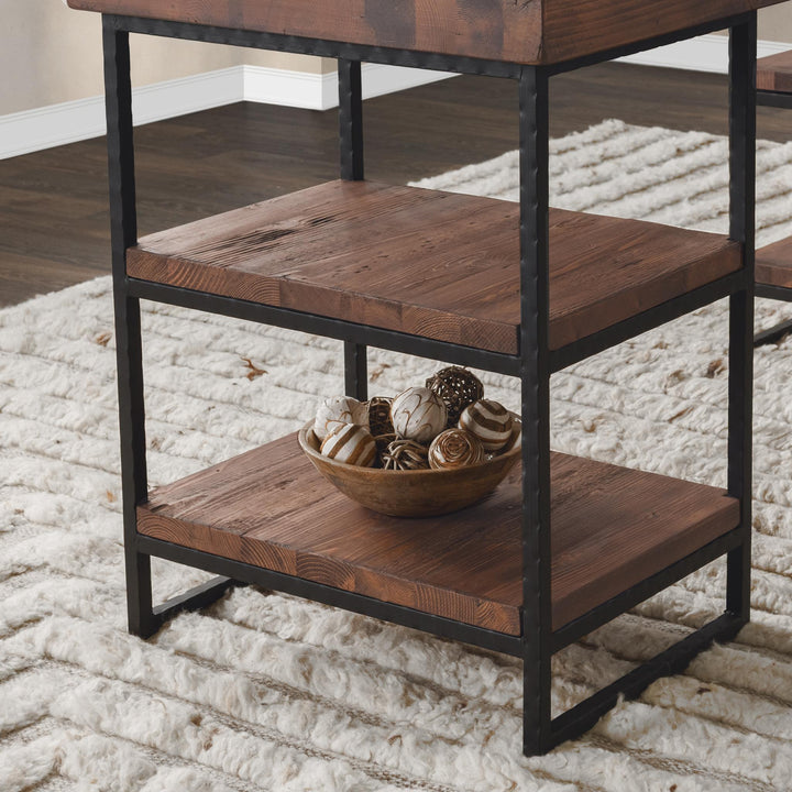 Morella - Iron Desk - Dark Brown