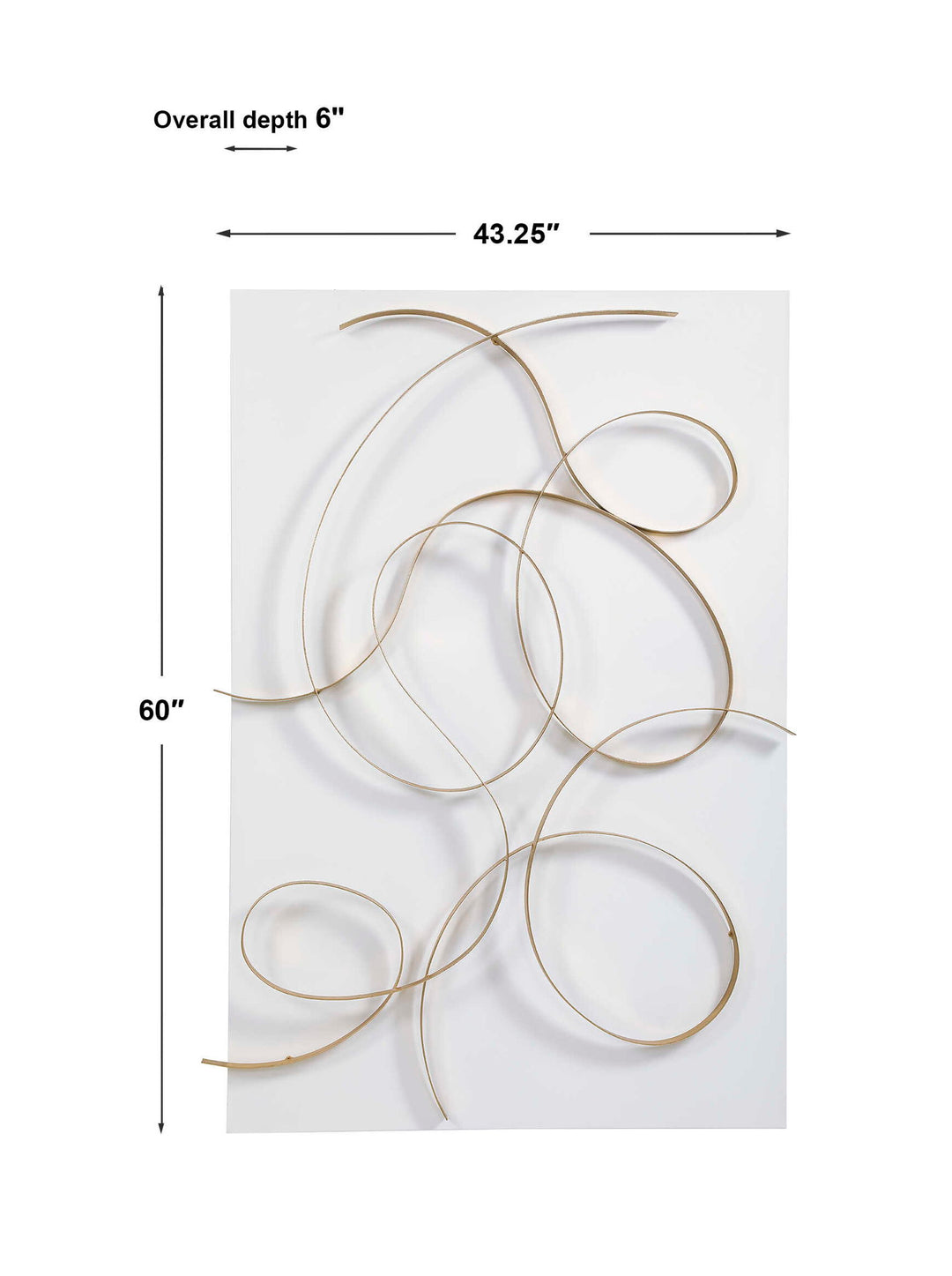 Freehand - Modern Metal Wall Panel - Gold