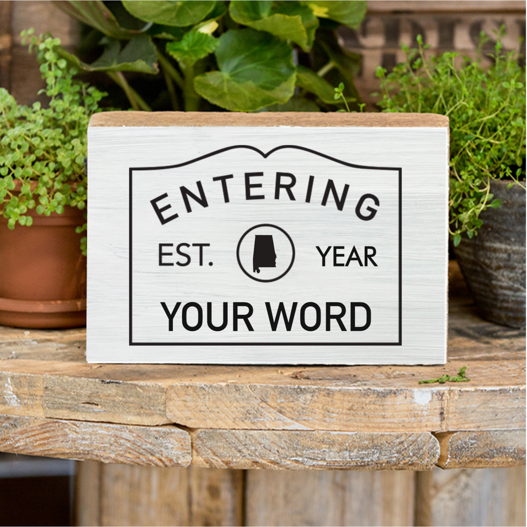 Personalized Entering Decorative Wooden Block