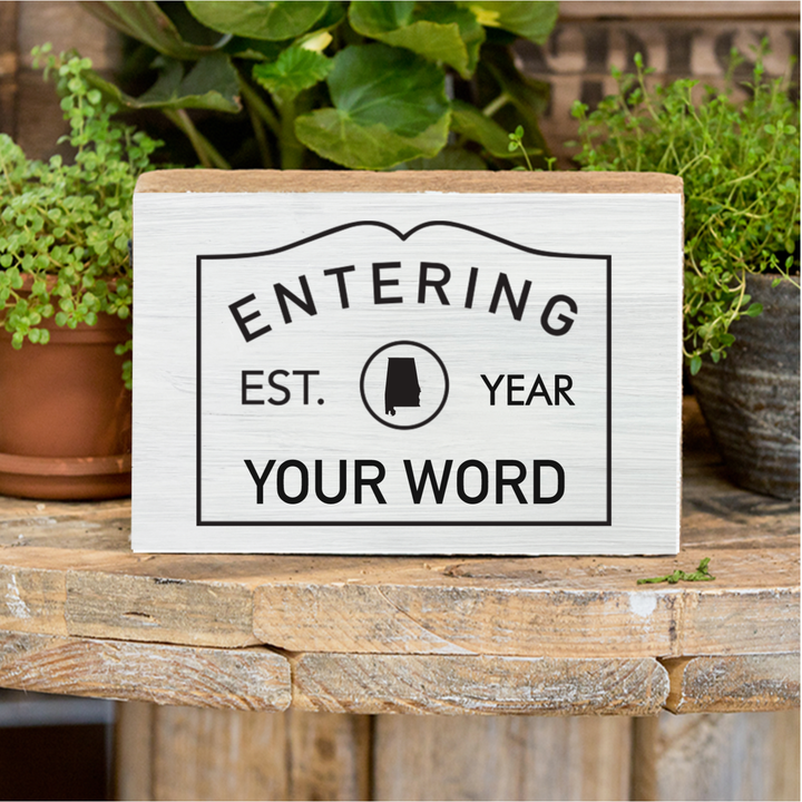 Personalized Entering Decorative Wooden Block