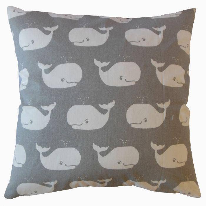 Laibah Throw Pillow: Navy White / 20" x 20"