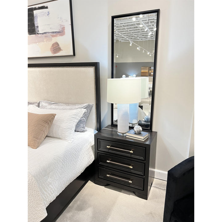 Lydia - Three Drawer Nightstand - Dark Brown