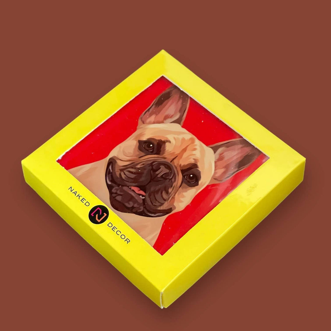 Set of 4 MDF Coasters - French Bulldog - Frenchie