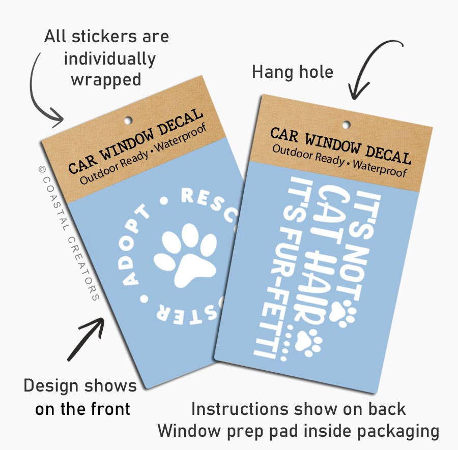 Salty Fish (Fishing) Car Window Vinyl Decal (White)