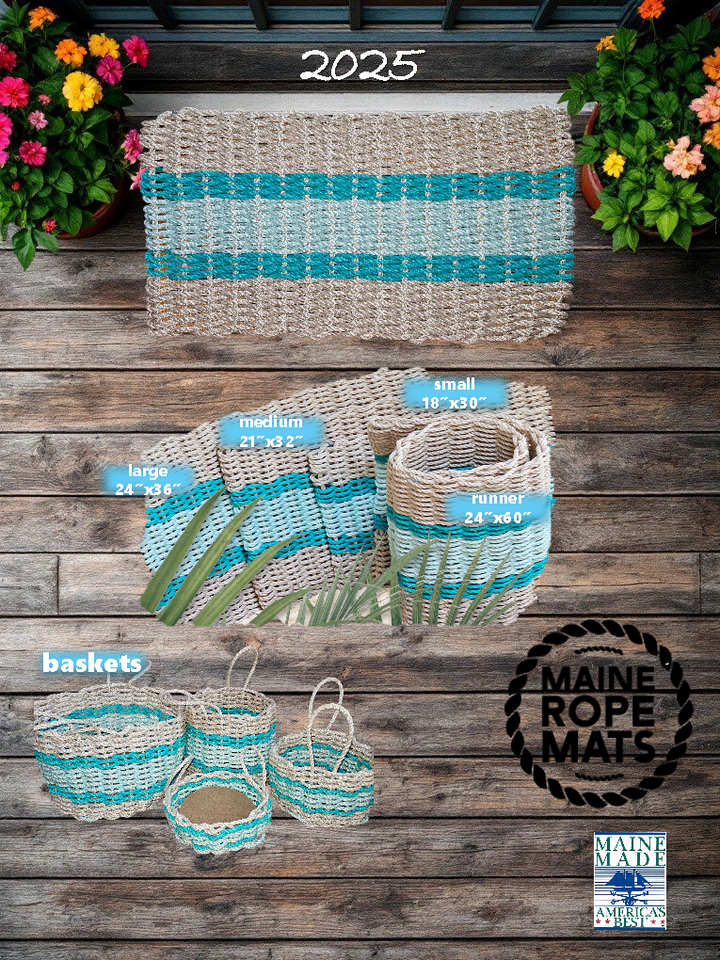 967 The "Original" Handcrafted Woven Maine Lobster Rope Special Edition Rope Decor: Small 18" x 30" / Pride #808