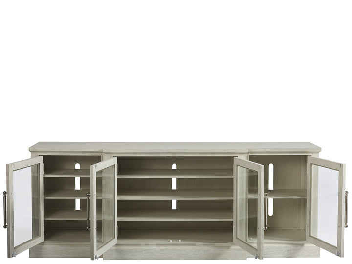 Escape - 84" Entertainment Console - Pearl Silver