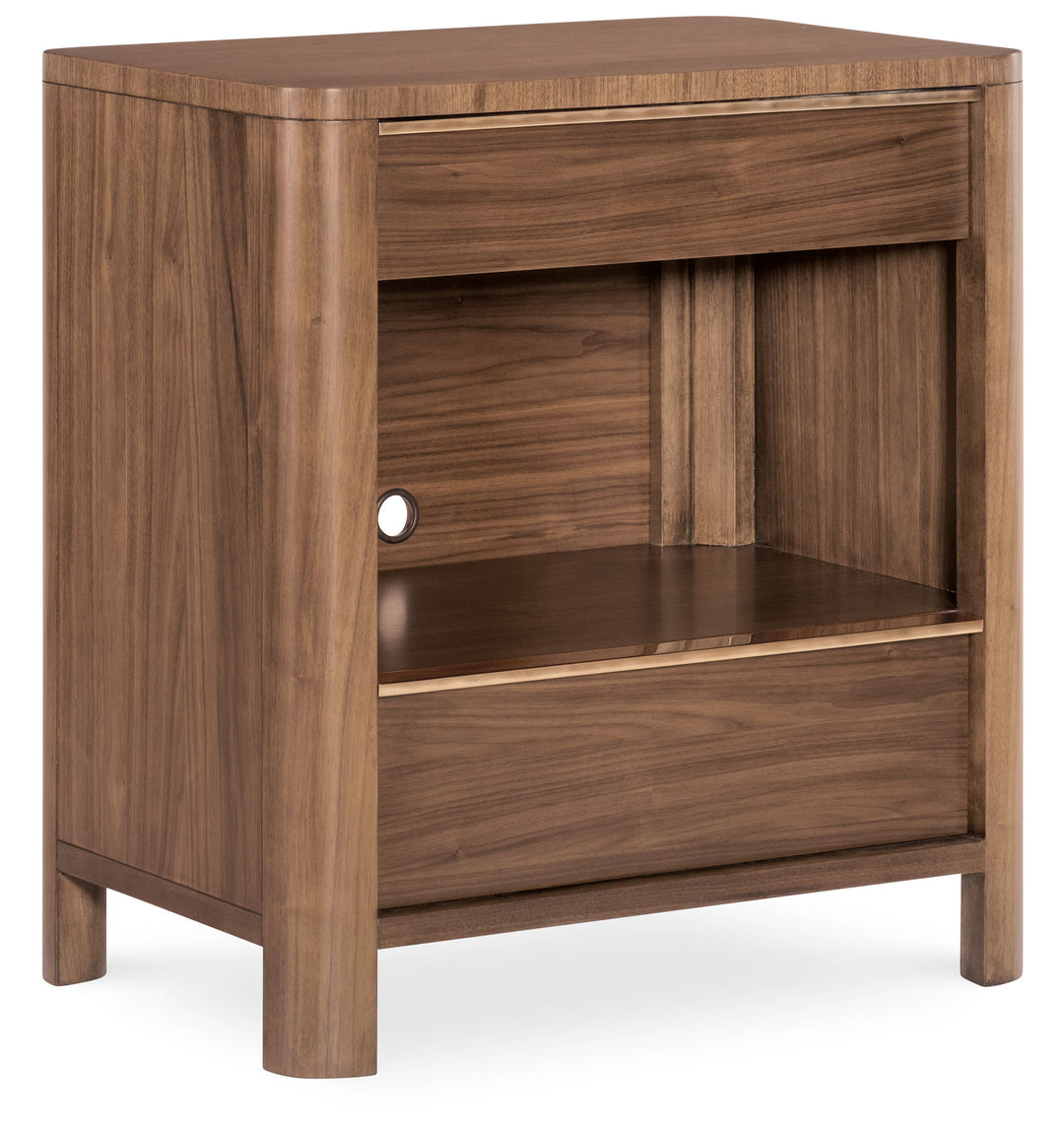Eleana - Two Drawer Nightstand - Medium Wood