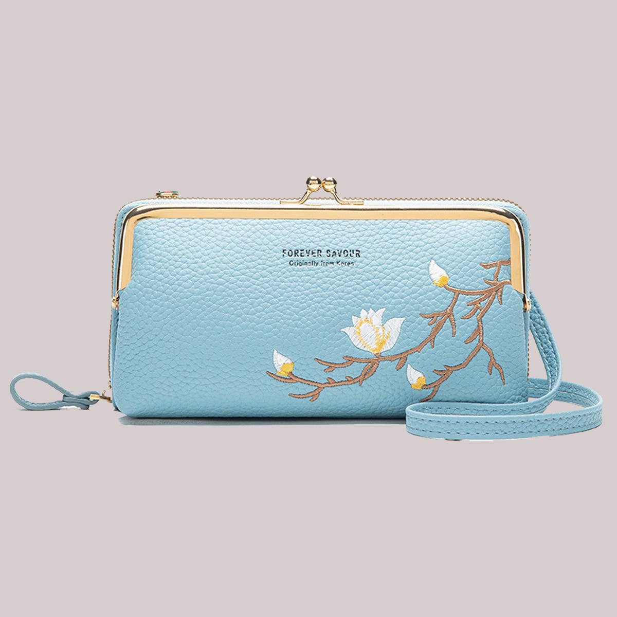 WOMEN FASHION EMBROIDERED CROSSBODY BAG_CWAB1641: Red / (OS) 1