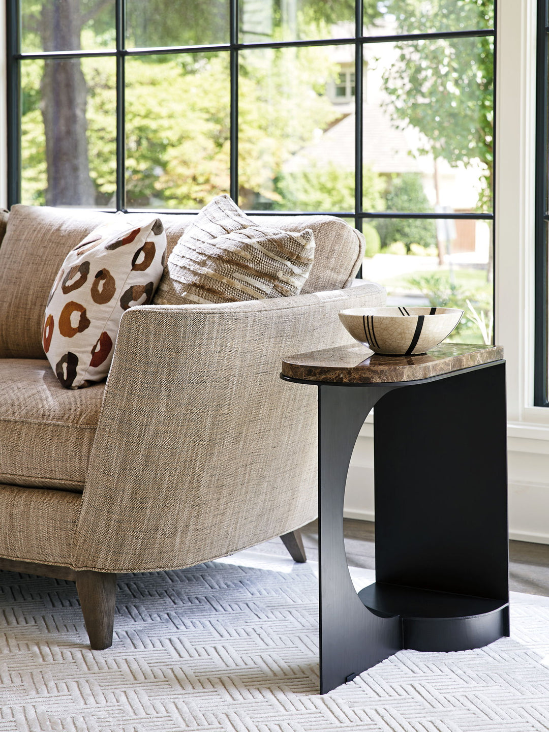 Zanzibar - Novella Side Table - Dark Brown / Black