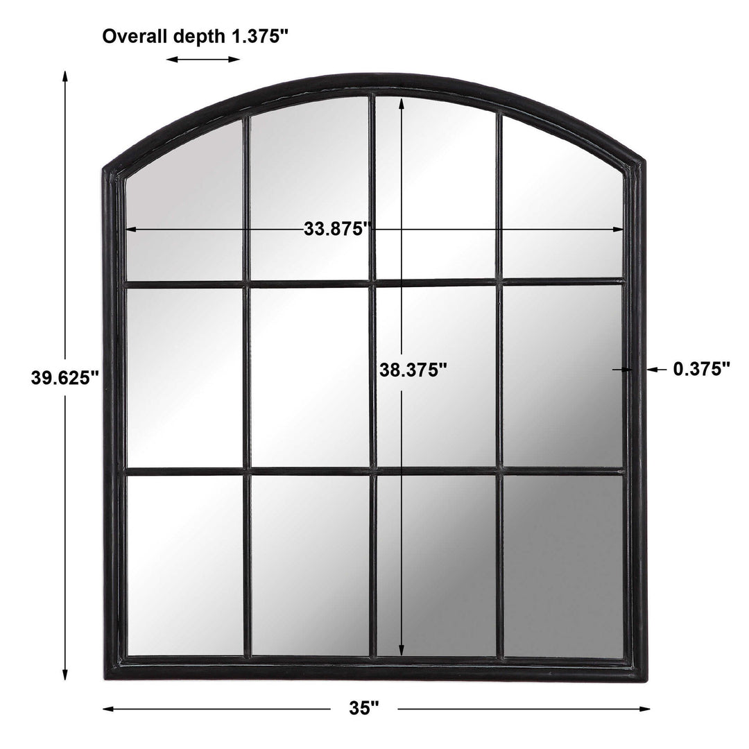 Lyda - Arch Mirror - Aged Black
