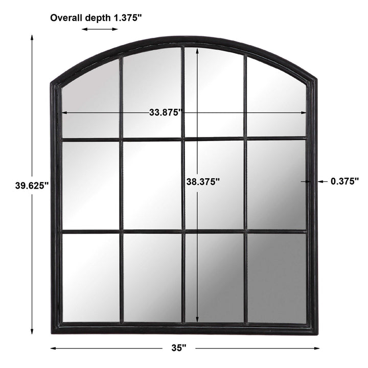 Lyda - Arch Mirror - Aged Black
