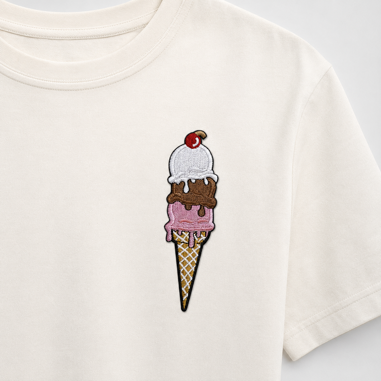 Triple Ice Cream Cone - Original Artwork " Patch – 1" x 3.7"