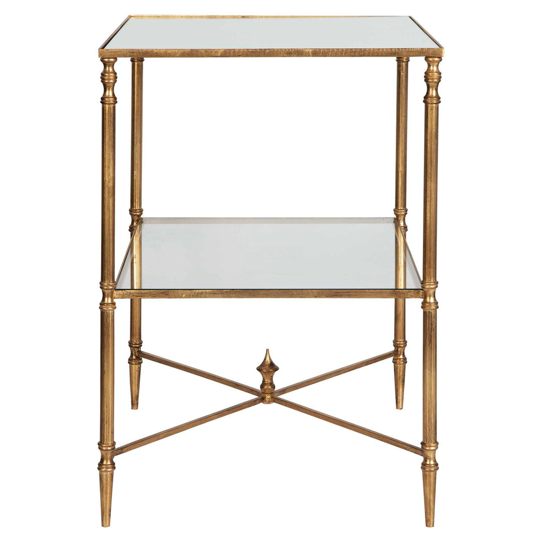 Henzler - Mirrored Glass Lamp Table - Gold