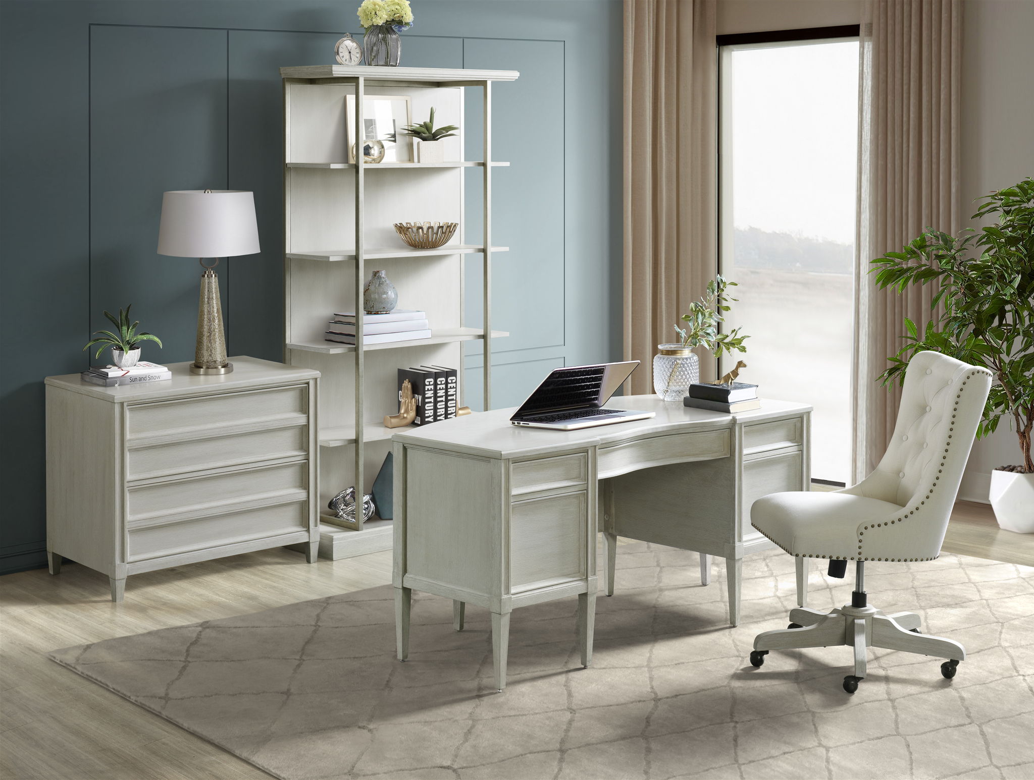 Maisie - Executive Desk - Champagne