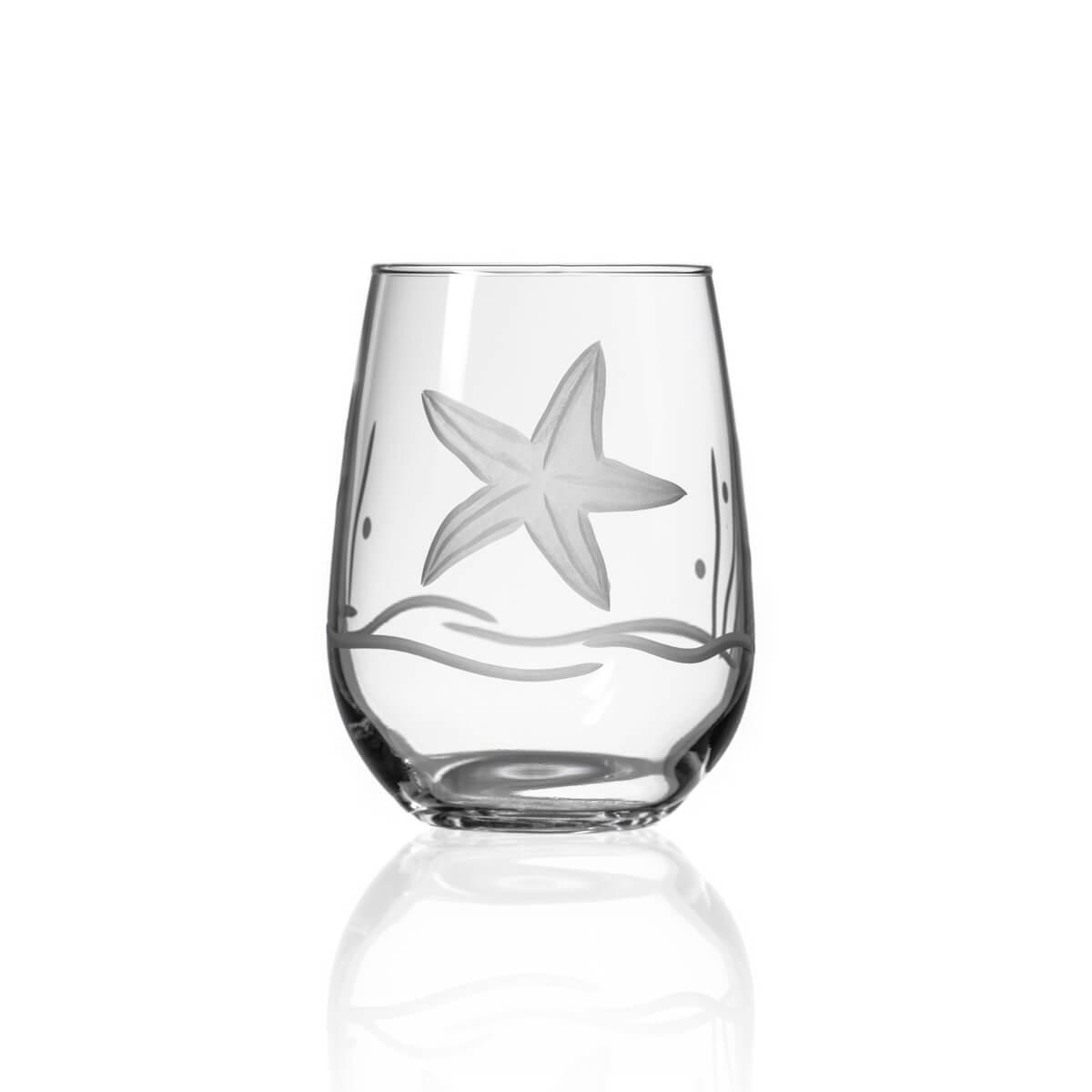 Starfish 17oz Stemless Wine Glass: Case of 4