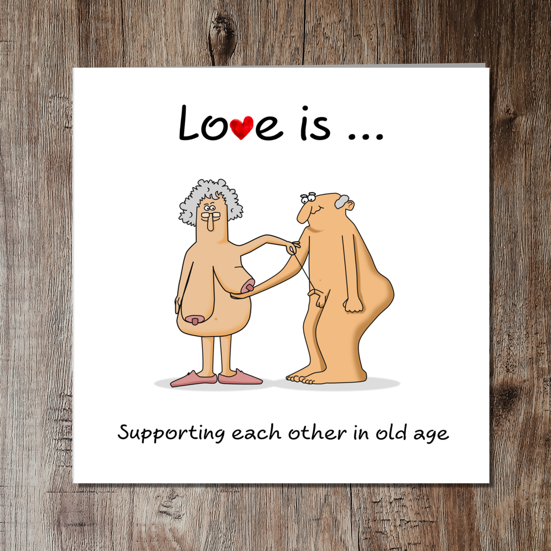 Funny Birthday Card 40th 50th 60th Valentines for Wife, Husband, Mum, Dad or friend. Love and support