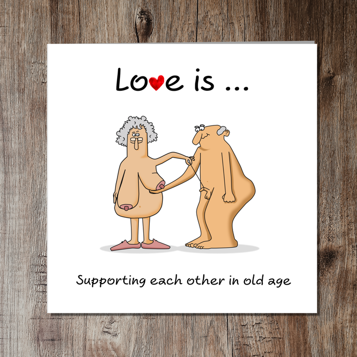 Funny Birthday Card 40th 50th 60th Valentines for Wife, Husband, Mum, Dad or friend. Love and support