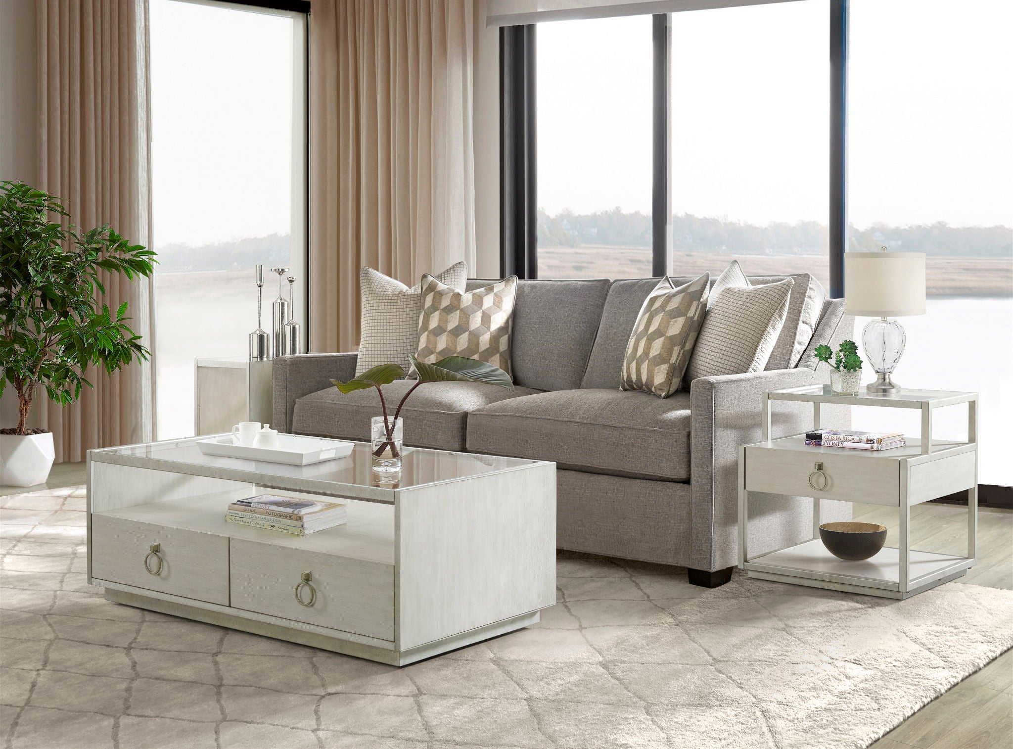 Maisie - Rectangular Cocktail Table - Champagne