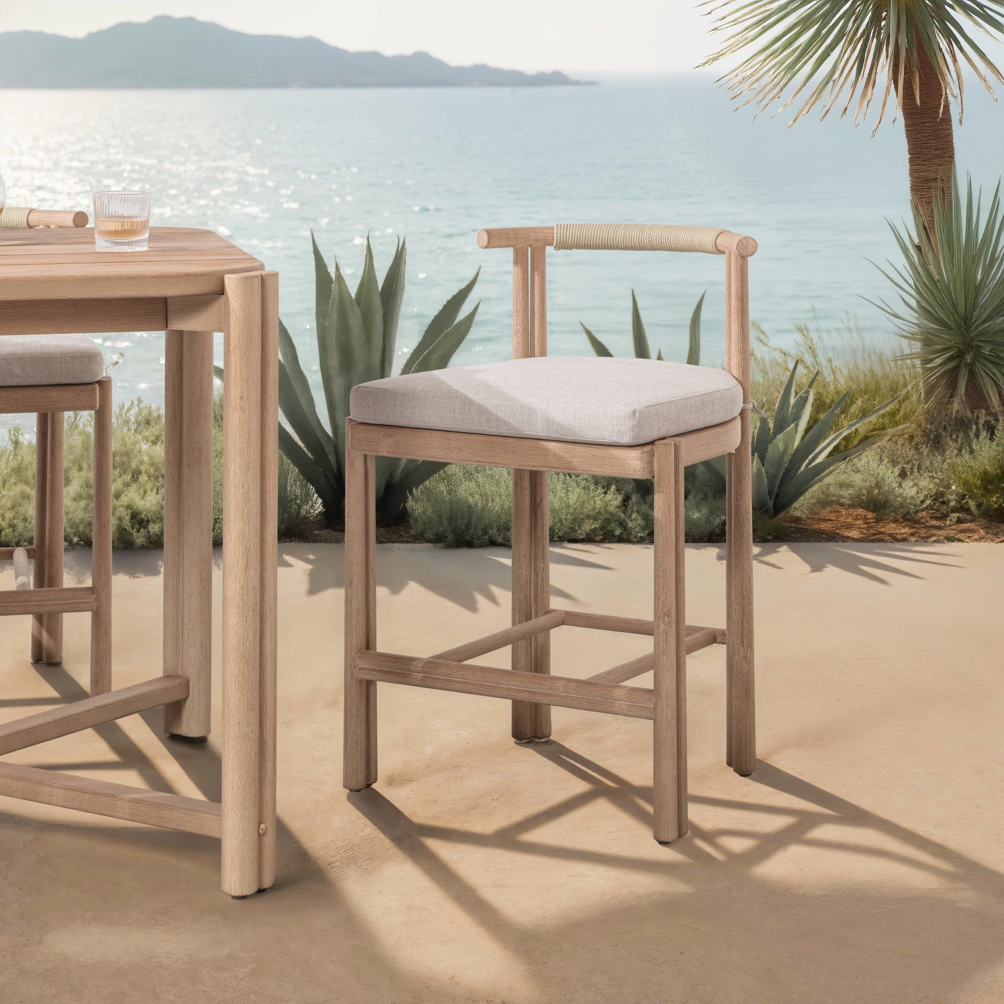 Oliver - Outdoor Armless Stool