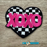 XO Heart Iron-On Patch