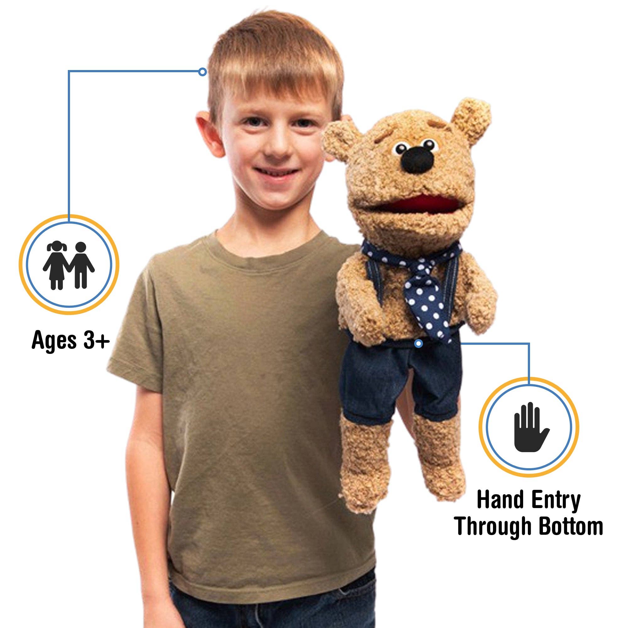 Silly Puppets Teddy Bear (14")