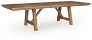 Ridgester - Rectangular Dining Room Extension Table - Light Brown